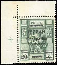 3F. on 20c. green. Slight foxing. Corner sheet margin. Very Fine. ...