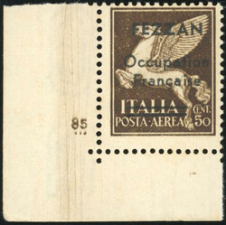 Airmail. 50c. Sepia. Corner sheet margin. Superb. (Estimate 240€)