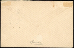 15 on 25c. black on pink, cancelled on local letter stamped with the ...