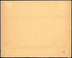 25c. brown or buff. Folio of 10. Superb. (Estimate 600€)