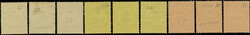 20pf. blue + 25pf. Red and black on yellow + 30pf. red and black on ...