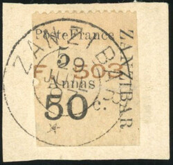 5a. Bun-clear. cancelled on small fragment. Very Fine. (Estimate ...
