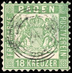 18k. green. cancelled very light. Superb. (Estimate 800€)