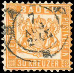 30k. orange. cancelled centrale. Signed Diena. Very Fine. (Estimate ...