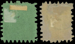 8p. black on green + 40p. pink on lilac. cancelled Fine (Estimate ...