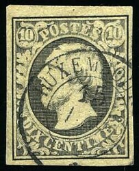 13.10.2025: Lot withdrawn!10c. grey-black. cancelled Post mark. Very ...