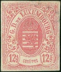 12 1/2c. rose. Very light cancellation. Very Fine. (Estimate 200€)