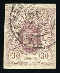 30c. violet. cancelled Fine (Estimate 300€)