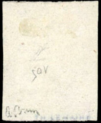 6Rp. black from ZURICH. Type II. Horizontal foImperforate lines. ...
