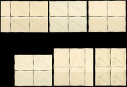 Tax stamps. 6 blocks of 4. Very Fine. (Estimate 800€)