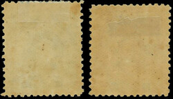 5 yen green + 10 yen purple. 2 values. Superb.