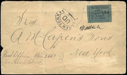 Barbacos series. 0.20 grey. On letter addressed to New York, transit ...