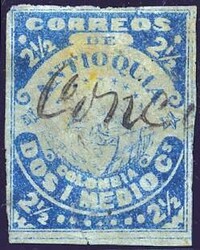 13.10.2025: Lot withdrawn!2 1/2 Blue Paper Peel. Small flaw for this ...