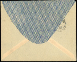 3 values including 1 pair cancelled on letter stamped with the AJAMI ...