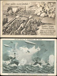 Airmail. Zeppelin. Set of 5 British and other postcards, depicting ...