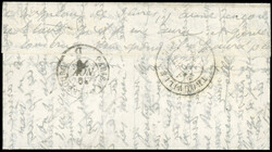 LE DAGUERRE. 20c. Cancelled seat on letter stamped with the Post mark ...