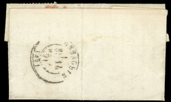 THE GAMBETTA. 20c. Lauré cancelled on letter stamped with the red ...