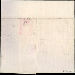 80c. Lauré + 20c. Bordeaux obl. GC 2068 s/lettre frappée du CàD de ...