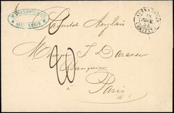 ALEXAImperforateRIE. Handwritten letter of 18 February 1854 stamped ...