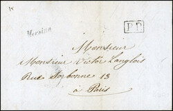 MERSINA. Handwritten letter from TARSOUS dated 20 August 1853 with ...