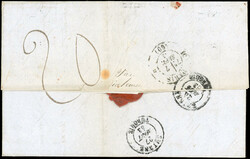 MERSINA. Handwritten letter from TARSOUS dated 20 August 1853 with ...