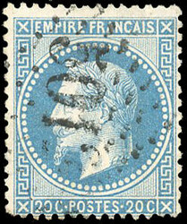 TULSCHA. 20c. Lauré, cancelled GC black 5102. Superb. R. (Estimate ...