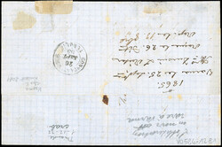 VARNA. 5c. x 2 + 40c. Perforated, cancelled GC 5103 on letter stamped ...