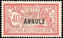 40c. Red and blue merson. Overload CANCELLED. Superfine. (Estimate ...