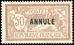 50c. Brown and grey merson. Overload CANCELLED. Superfine. (Estimate ...