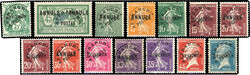 Tax stamps. Precancelled series. 14 values. CANCELLED and SPECIMEN ...