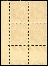 65c. Purple-brown Peace type. Block of 4. Full sheet corner dated 1.8 ...