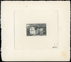 Artist's proof of the 2F.40 in black. Maison des Vallées. 2nd state ...