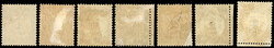 Tax stamps. Complete series. 7 values. cancelled Cote Dallay. ...