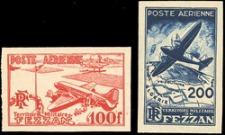 Airmail. 2 values. Imperforate. N°4 * and small fold. Very Fine. ...
