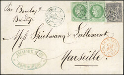 IImperforateE - POImperforateICHERY. General Colonies stamps n° 17 + ...