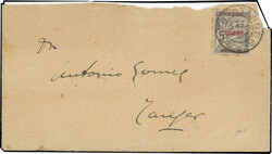 5c. black cancelled on local letter stamped with the TANGIER Post ...