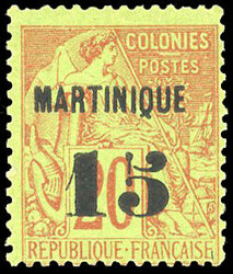 15c. on 20c. brick or green. Tiny trace of a hinge. 1 short tooth. ...