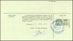 Postal Fiscal Revenues. Small set of 4 stamps of Receipts from 1918, ...