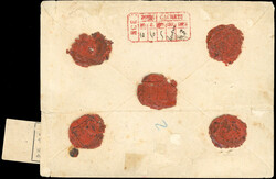 10c. TRIQUERAT + 6 x 25c. Alphée Dubois cancelled Post mark of ...