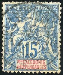 15c. blue. cancelled BOULOUPARIS. Fine