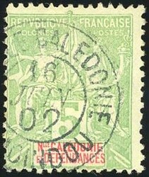 5c. green-yellow. cancelled MOIImperforateOU. Fine