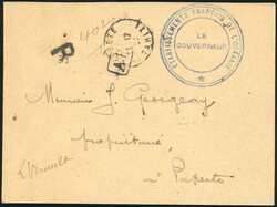 Letter recommraImperforate without stamp, stamped with the Post mark ...