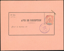 10c. red cancelled on administrative document stamped with the Post ...