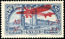 Airmail. 5pi. on 25pi. blue. Not issued. Quoted in the MAURY 1976. ...