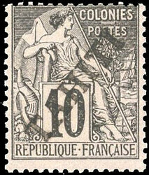 10c. black or lilac. Off-centre but Very Fine. (Estimate 100€)