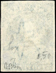 2d. Dull Blue. Blued paper. Used. Superfine. R. (Estimate 700€)