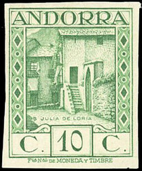 10c. green-yellow. Printed by A. Imperforate. Without control number. ...