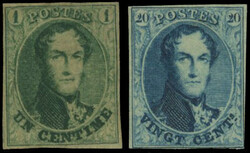 1tsp. green + 10c. brown. Elongated medallion type. Without watermark ...