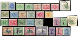 Tax stamps. + 85 + 70 + 445 + 60. Set of 29 pieces. New and cancelled ...