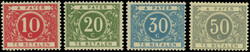 Tax stamps. 4 values. Fresh. Very Fine. (Estimate 1485€)